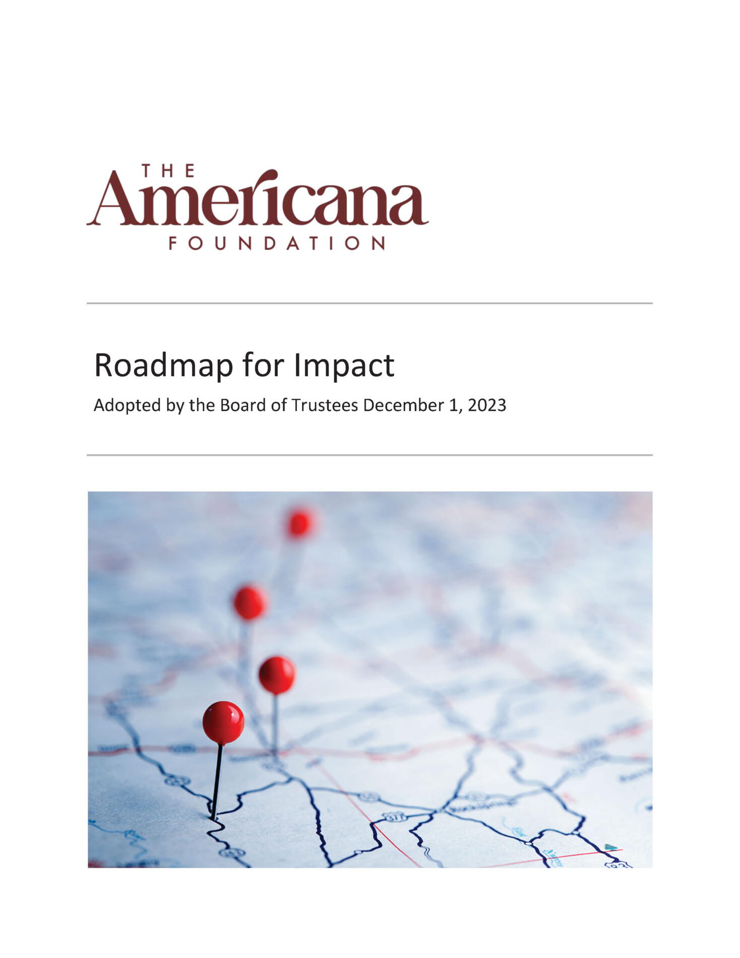 The Americana Foundation Roadmap for Impact